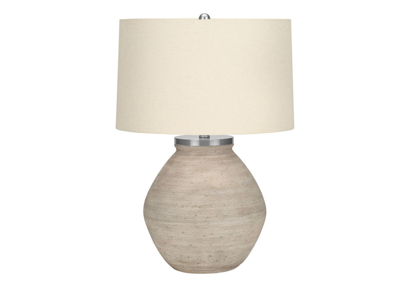 Contemporary Concrete Table Lamp with 3-Way Switch - Cream