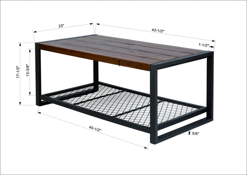 Console Coffee Table With Reclaimed Wood Finish, For Living Room - Natural by HouseOfZazla