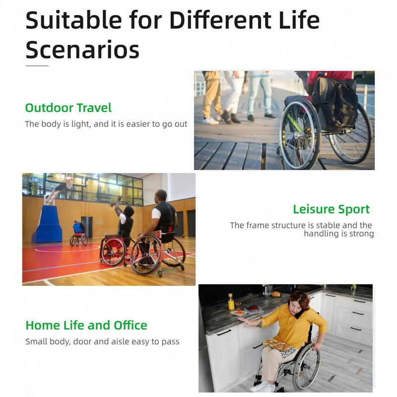 Premium Lightweight Foldable Sport Wheelchair by HouseOfZazla