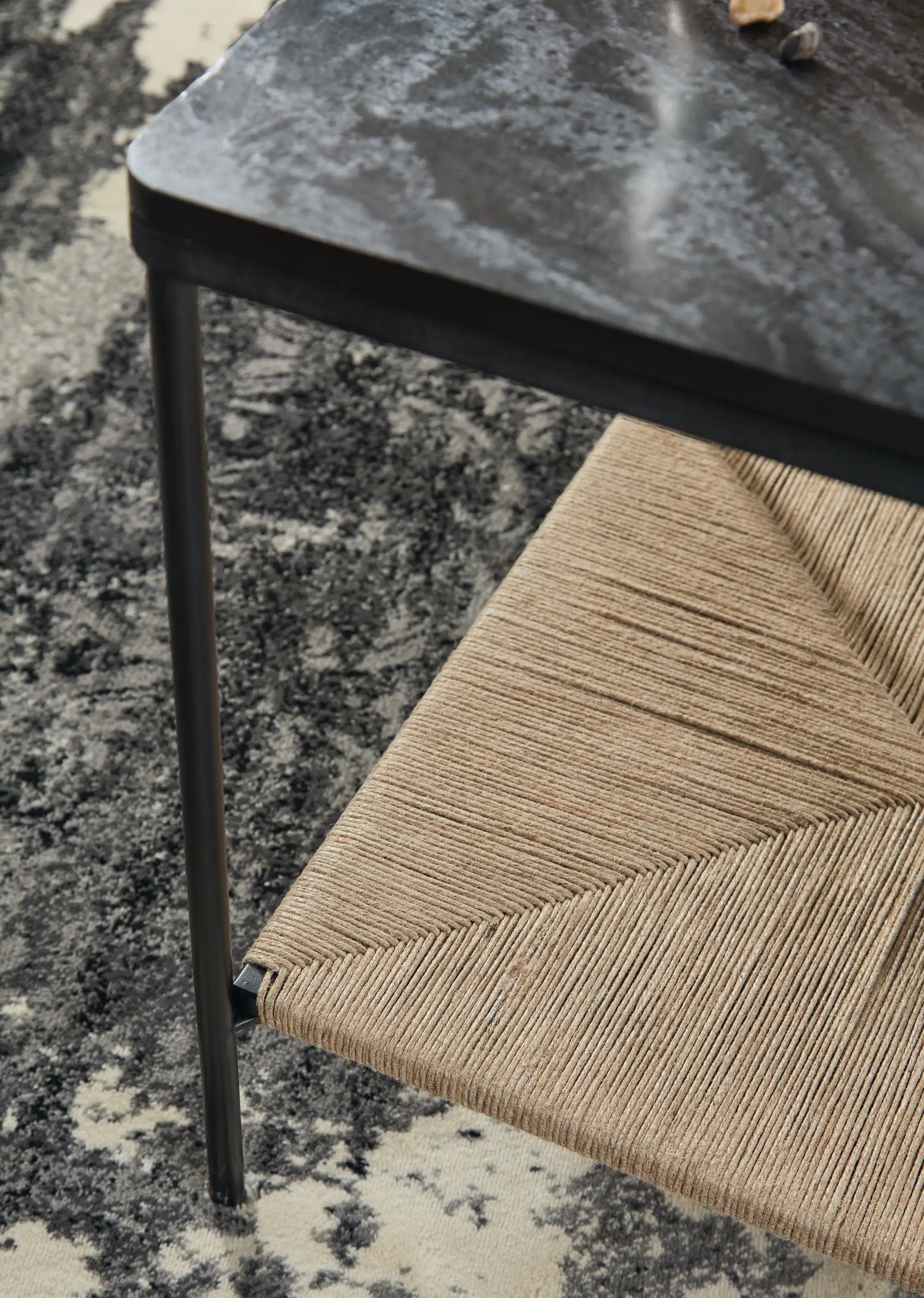 Minrich - Accent Table - Black / Natural by Unique Piece Furniture