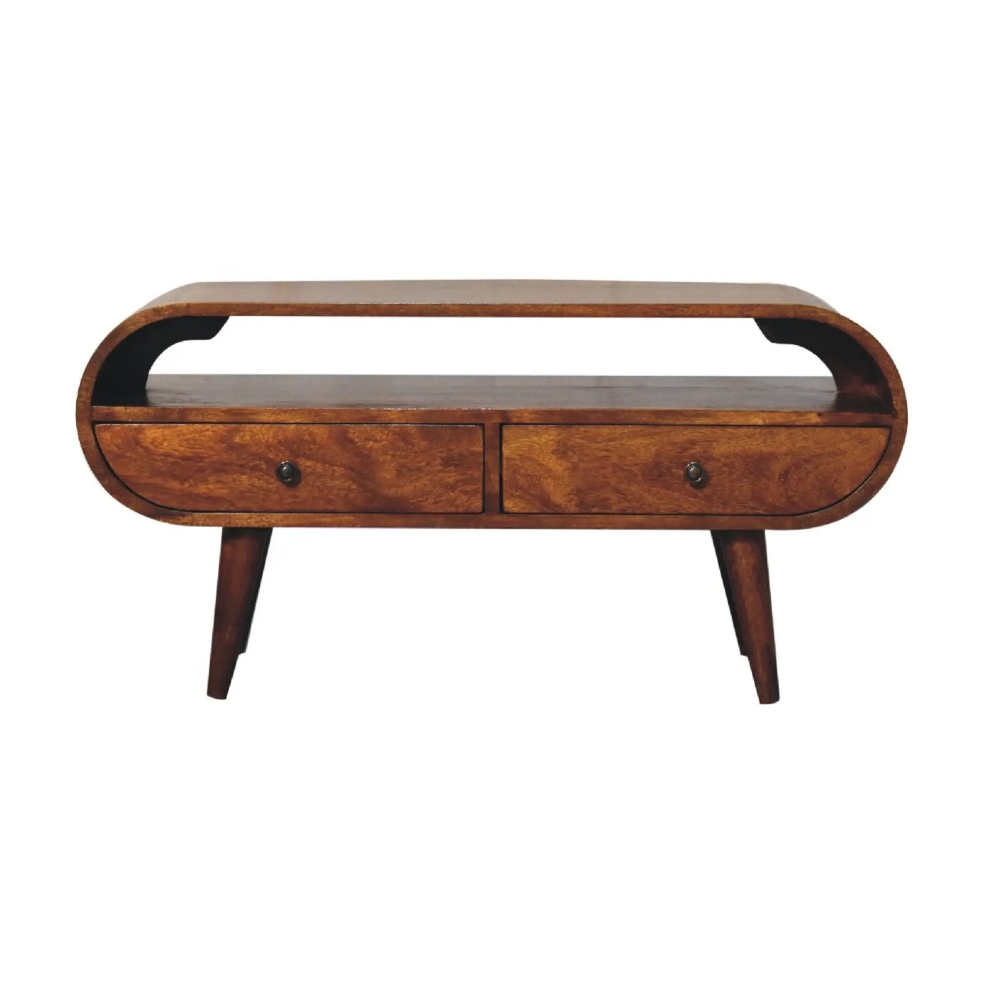 Solid Wood Circular TV Stand by Unique Piece Furniture