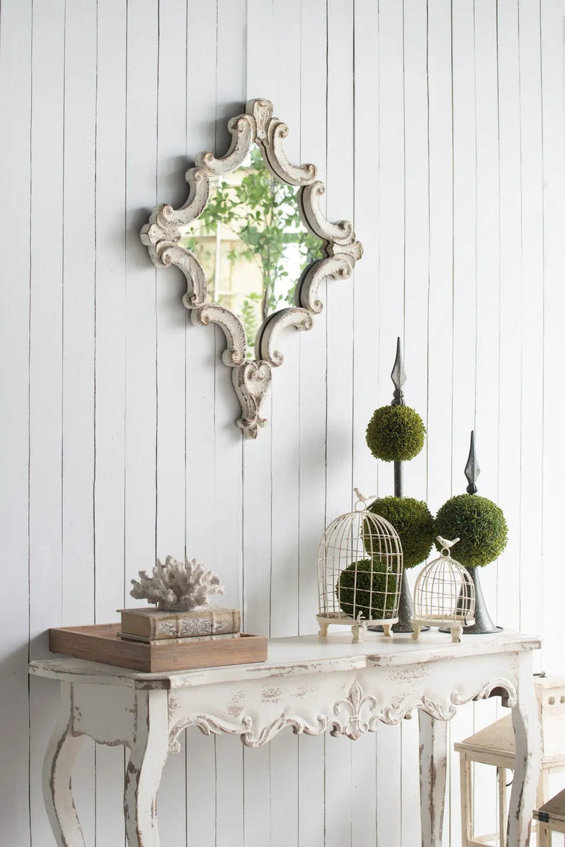 Slimline wash Console Table, For Hallway Living Room Bedroom - White Washed by HouseOfZazla