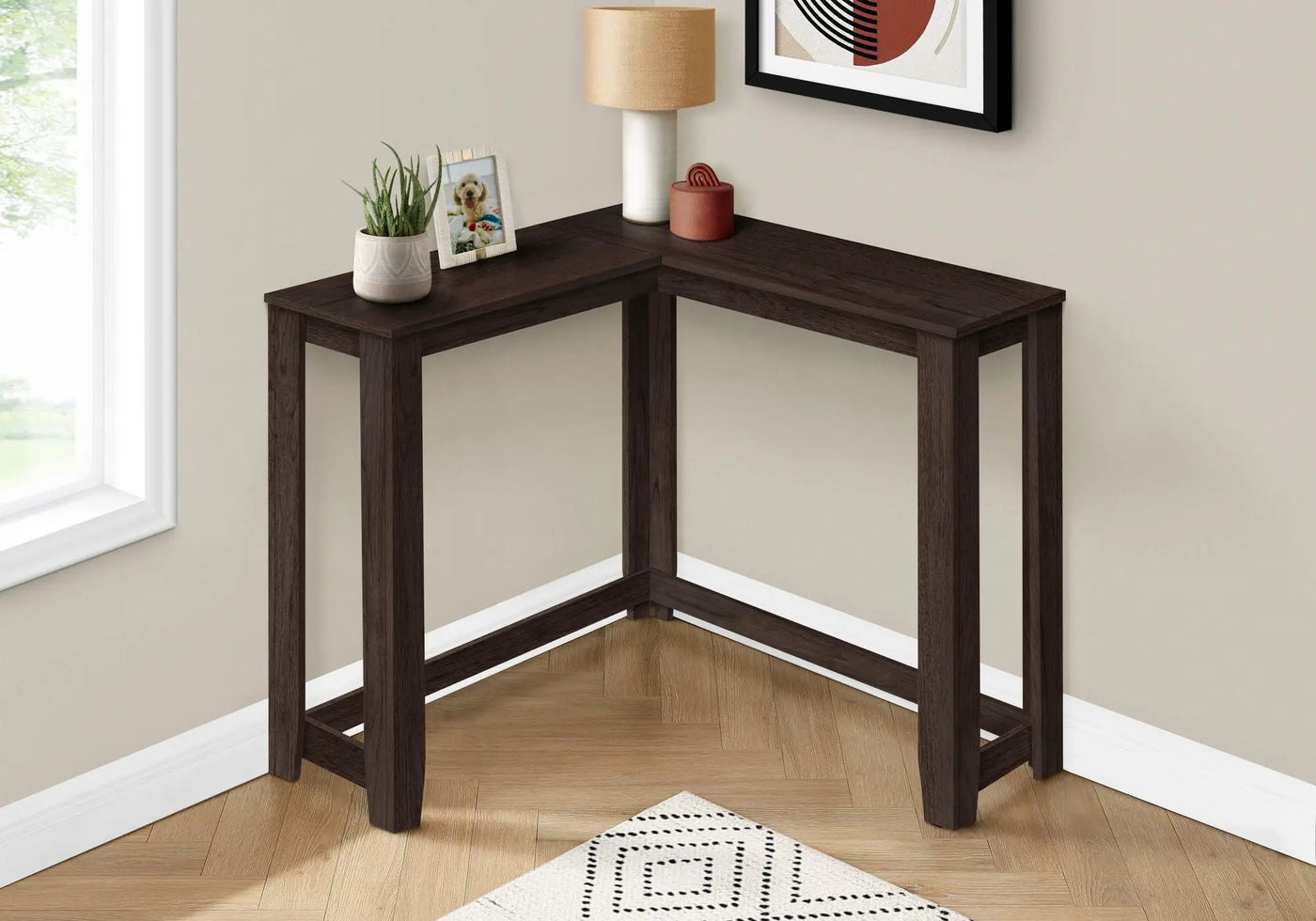 Corner Accent Console Table For Entryway, Unique Design Contemporary & Modern by Unique Piece Furniture