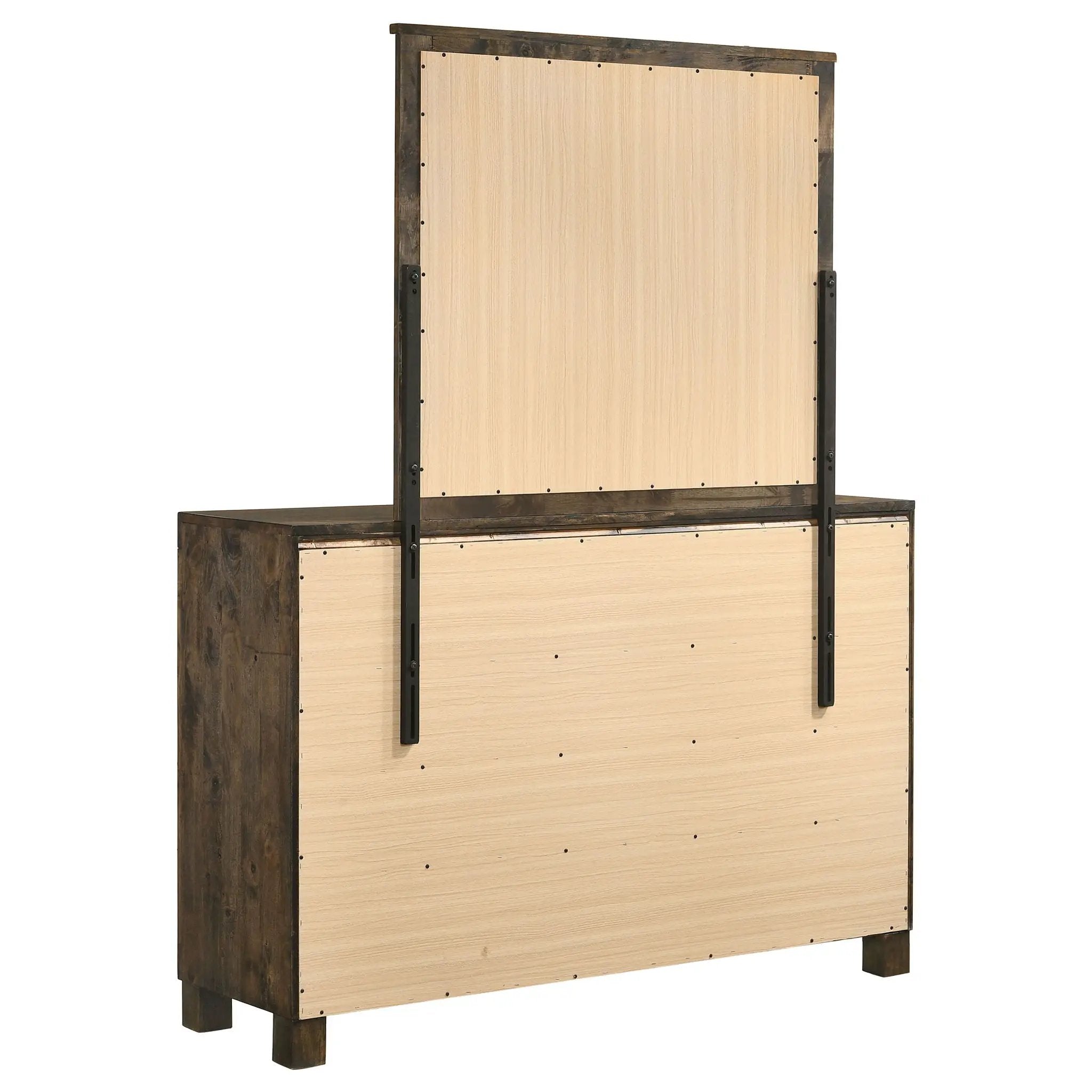 Woodmont 8-drawer Dresser with Mirror Rustic Golden Brown by Unique Piece Furniture