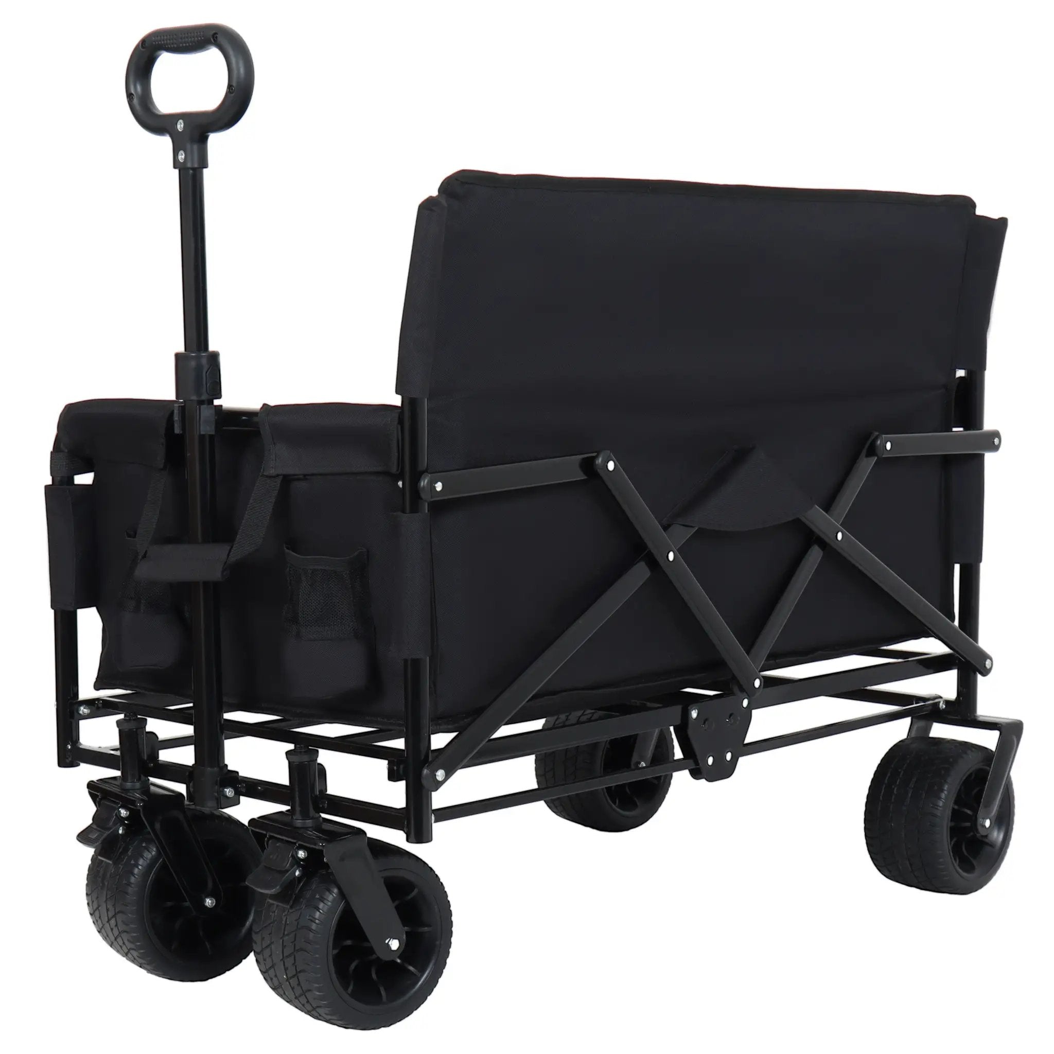 3-in-1 Convertible Folding Wagon Cart with Bench Seat & Storage by HouseOfZazla