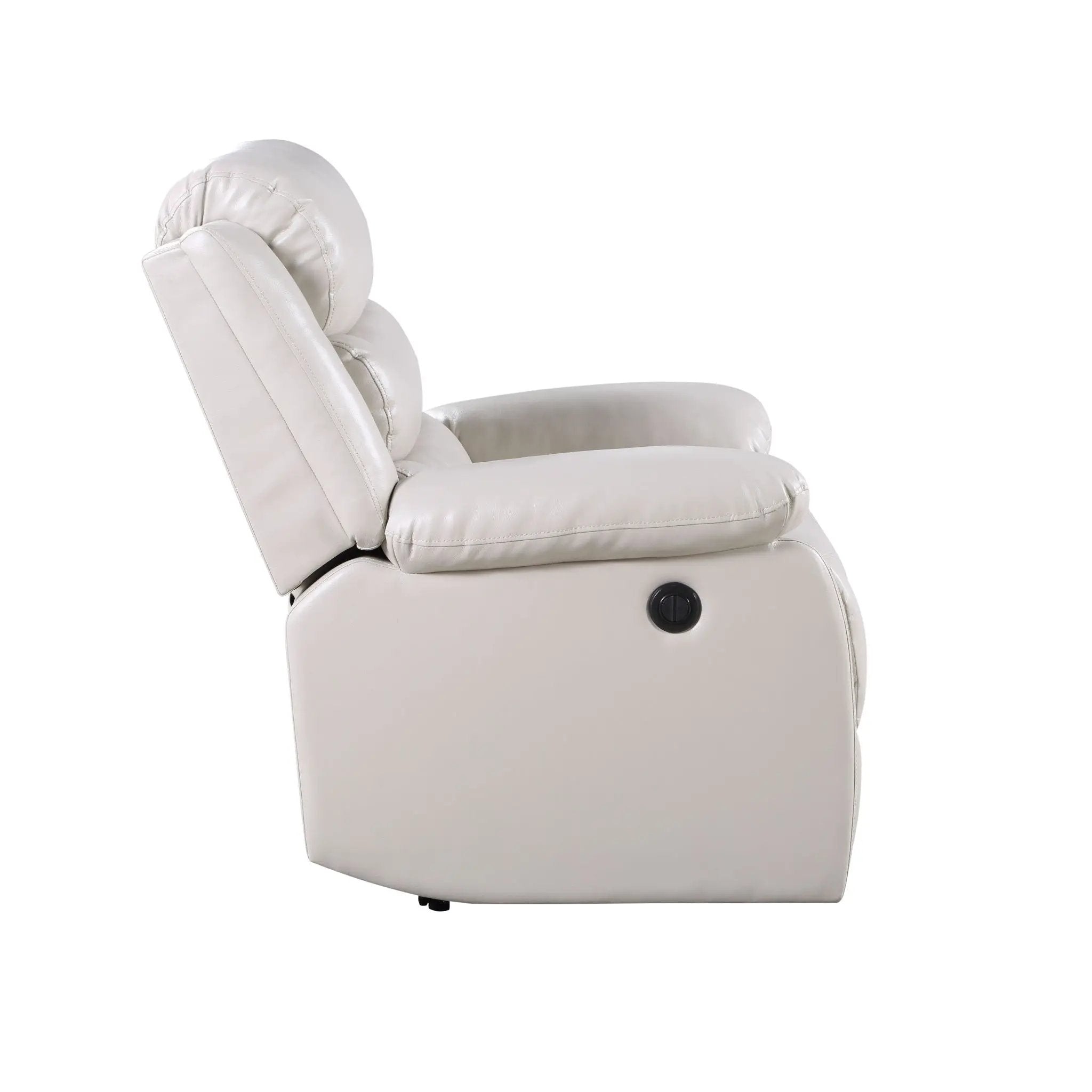 Eilbra - Synthetic Leather Power Motion Recliner - Beige by Unique Piece Furniture