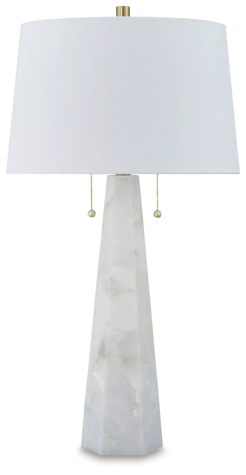Laurellen - Alabaster Table Lamp - White by Unique Piece Furniture