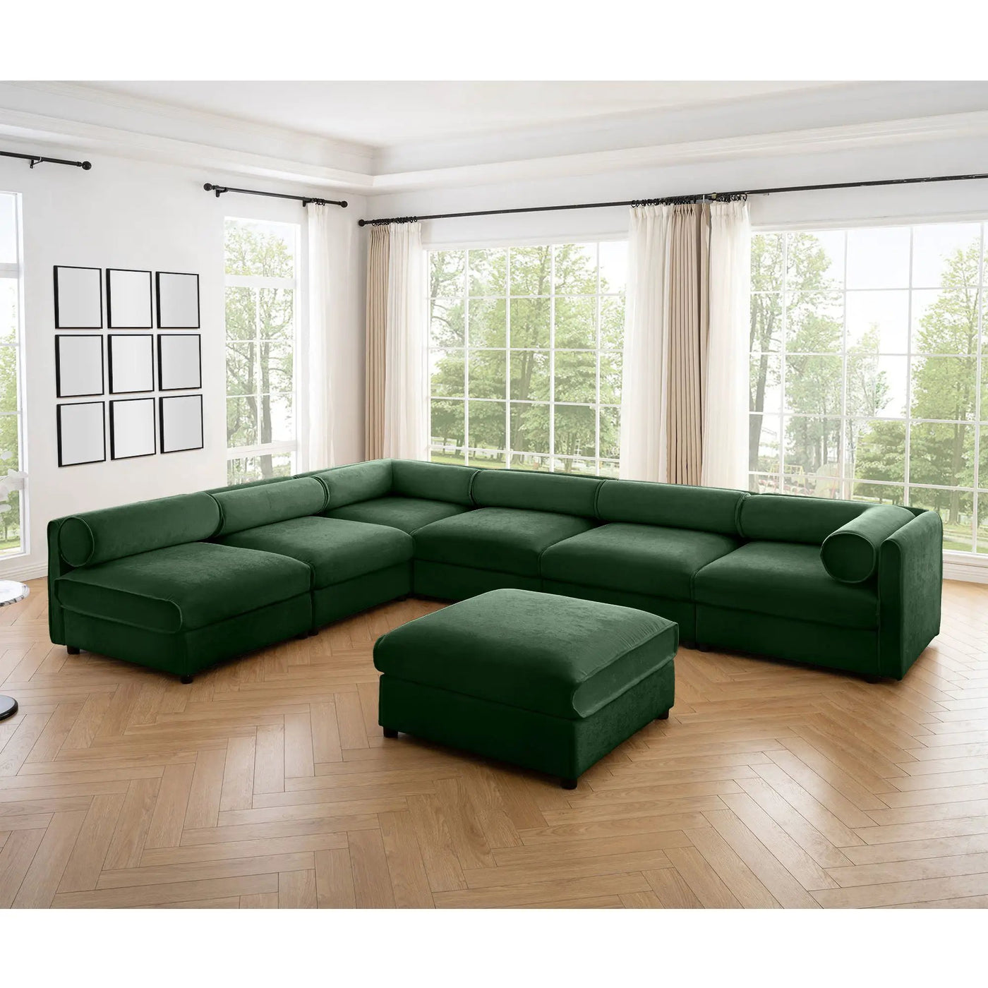 Modern Modular Sectional Sofa With Storag, Contemporary Cylindrical Design by Unique Piece Furniture