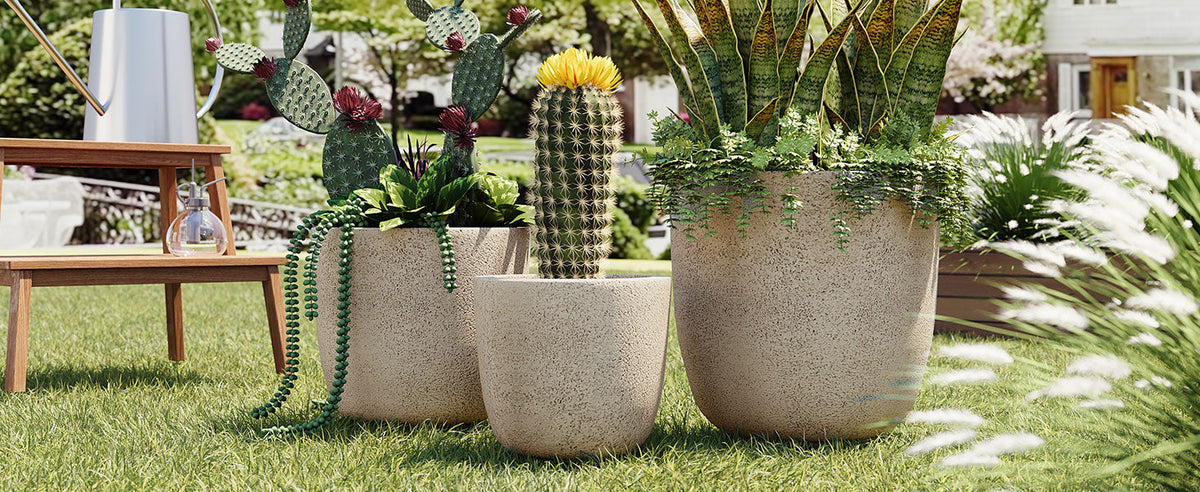 U_Style Lightweight MGO Flower Pot Set of 3, photo 5 of 10