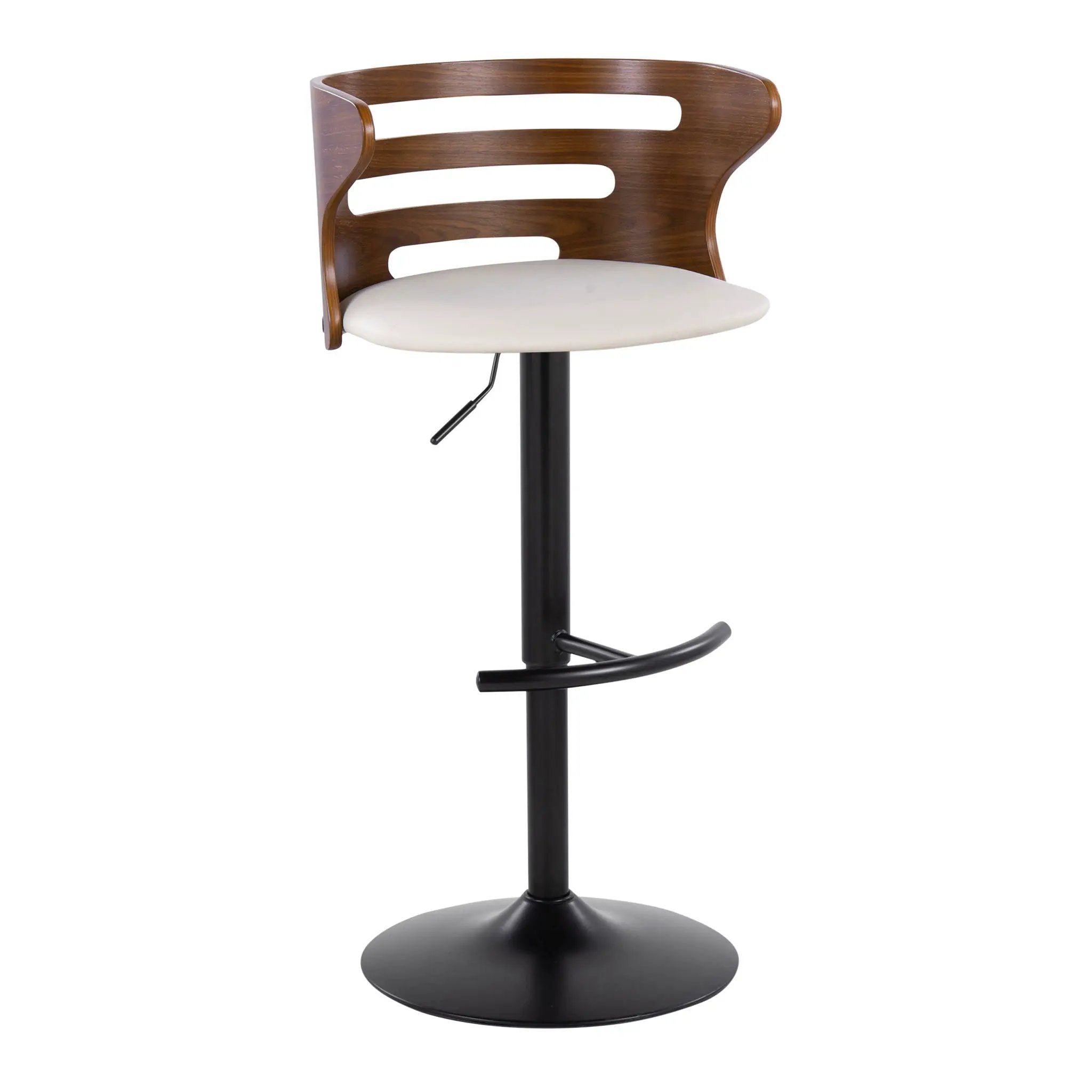 Cosi - Mid Century Modern Adjustable Barstool With Swivel With Rounded T Footrest (Set of 2) by Unique Piece Furniture