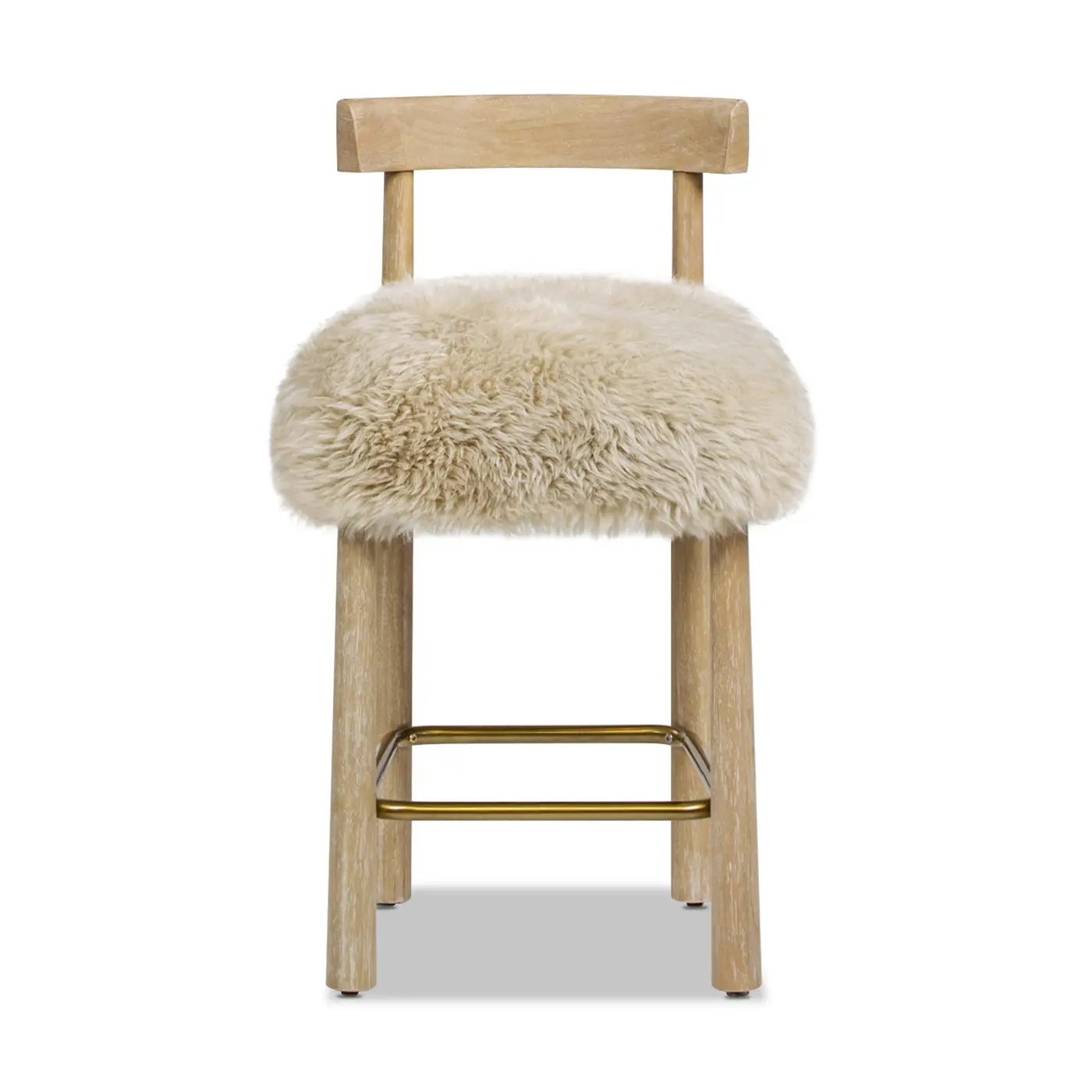 Arden 27.5 Genuine Fur Counter Height Bar Stool by HouseOfZazla