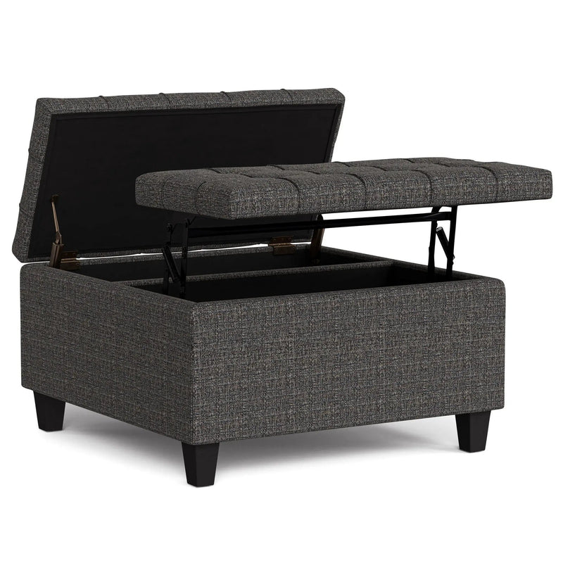 Harrison - Upholstered Coffee Table Storage Ottoman by Unique Piece Furniture