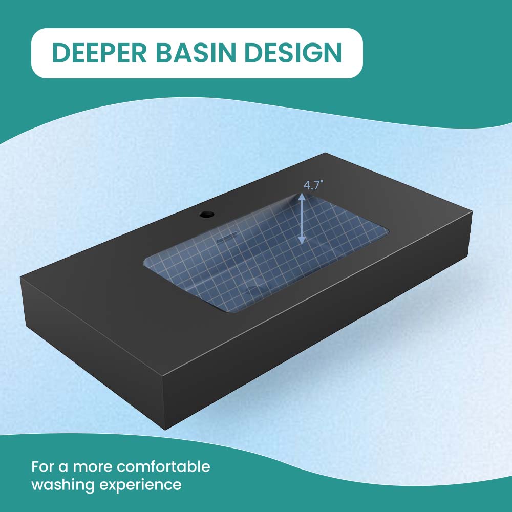 BB02-36-109 Integrated Engineered Solid Surface Basin Matte by HouseOfZazla