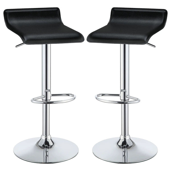Backless Bar Stool With Adjustable Height - Black