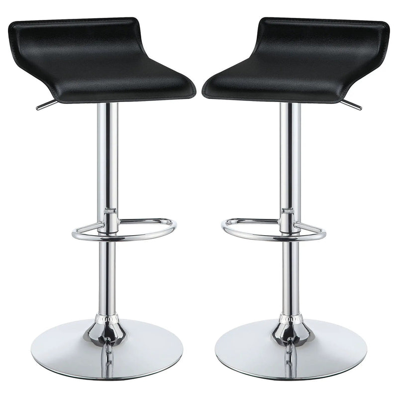 Backless Bar Stool With Adjustable Height - Black by HouseOfZazla