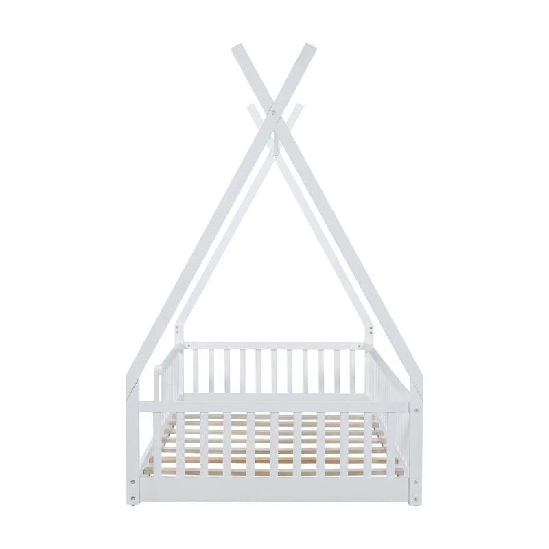 House Shaped Design Bed With Fence