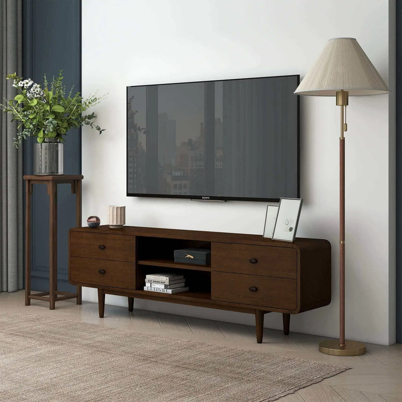 Alexa - TV Stand - Dark Brown / Wood by HouseOfZazla