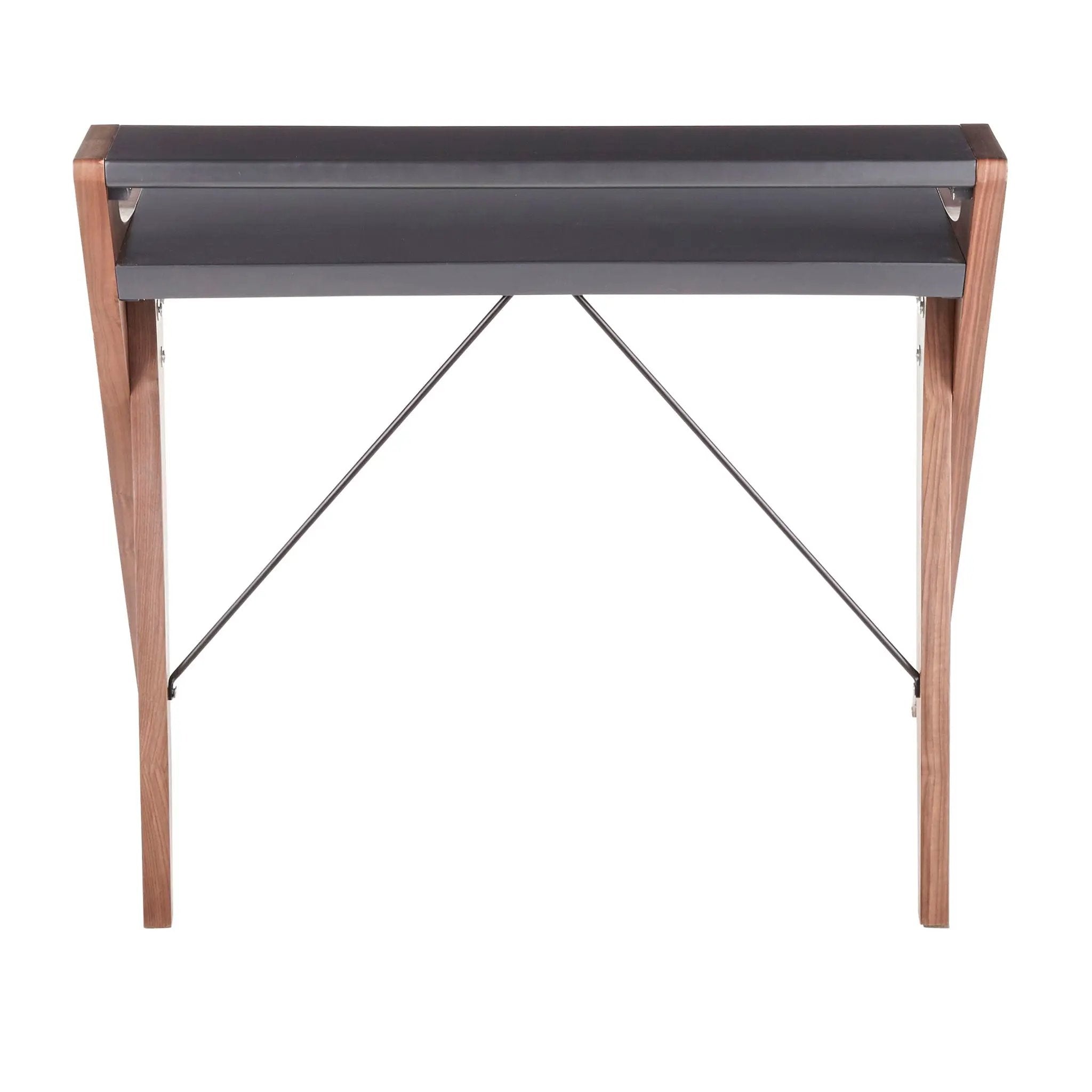 Archer - Contemporary Desk - Walnut / Gray by HouseOfZazla