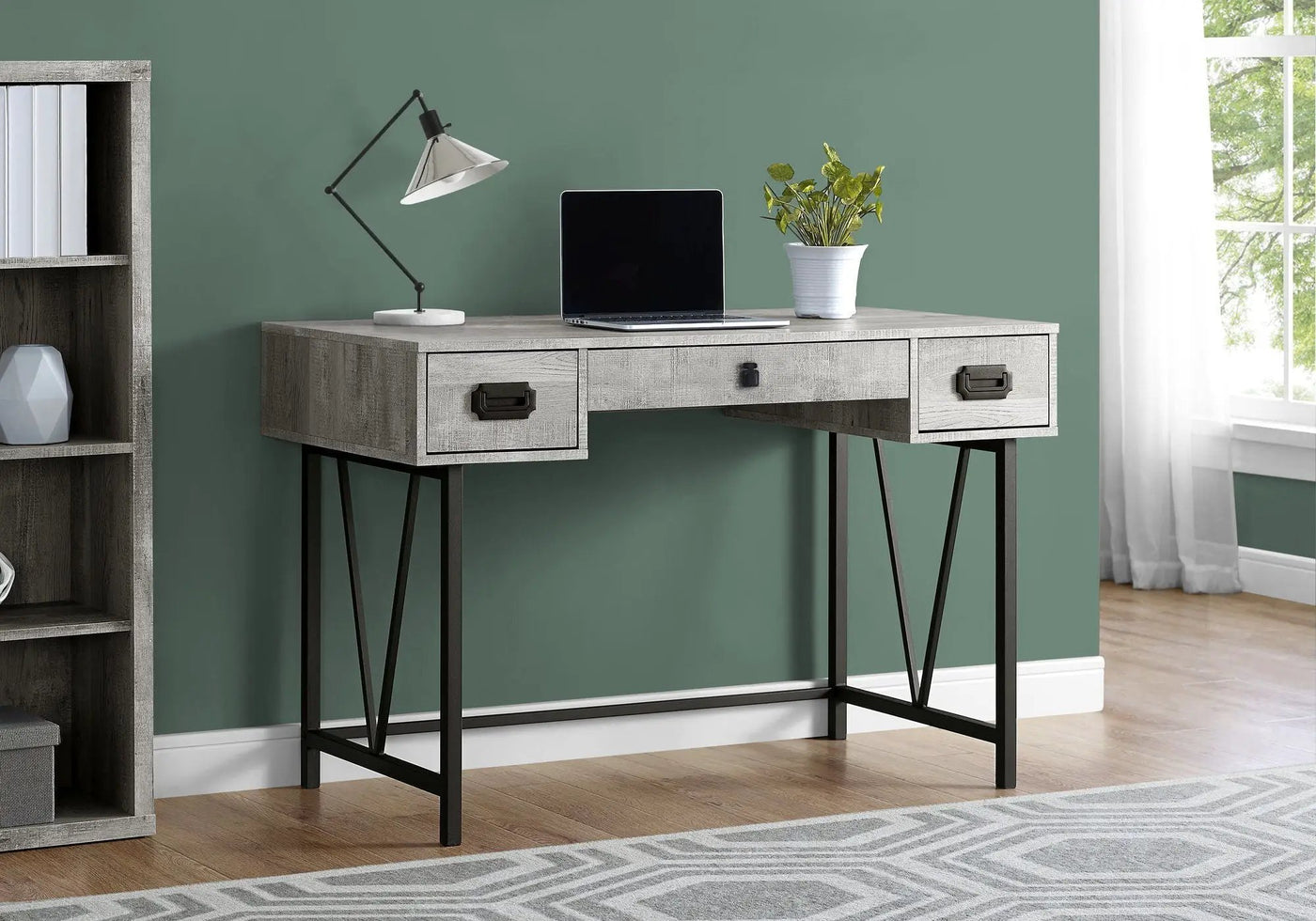 Computer Desk For Home Office, Laptop, Storage Drawers, Transitional by HouseOfZazla