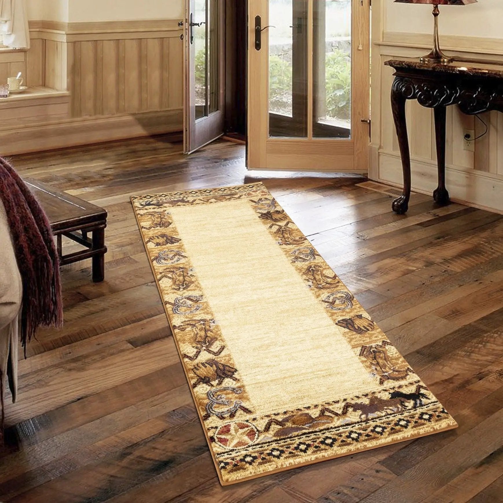 Tribes - 5'3" X 7'3" Southwest Area Rug Polypropylene - Beige by HouseOfZazla