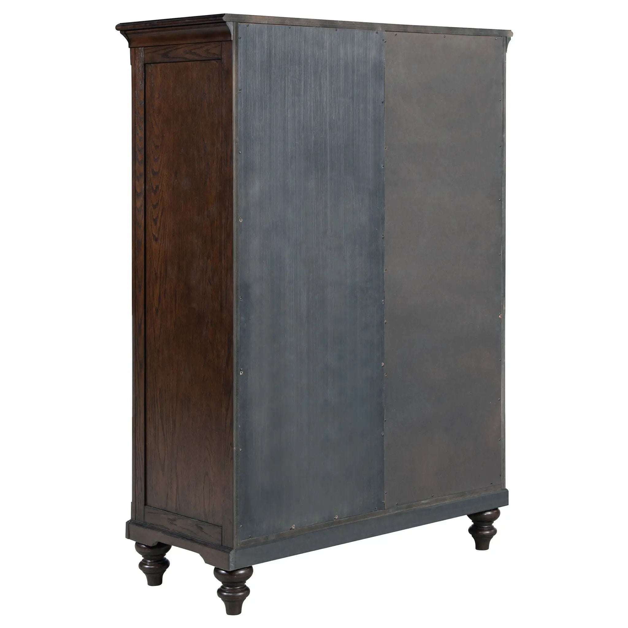 Andover 6-drawer Tempered Glass Door Chest Dark Oak by Unique Piece Furniture