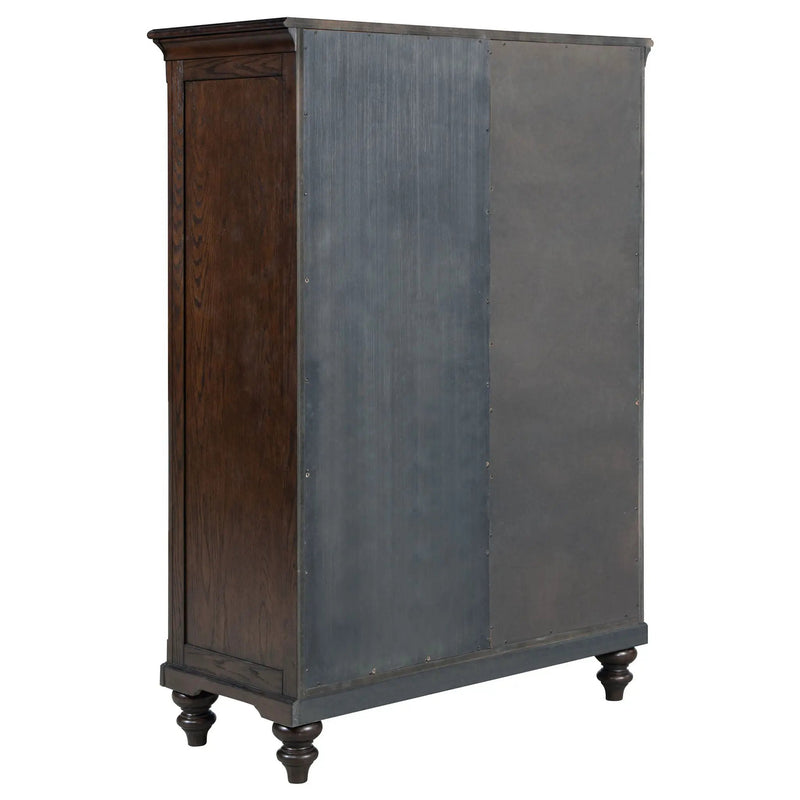 Andover 6-drawer Tempered Glass Door Chest Dark Oak by Unique Piece Furniture