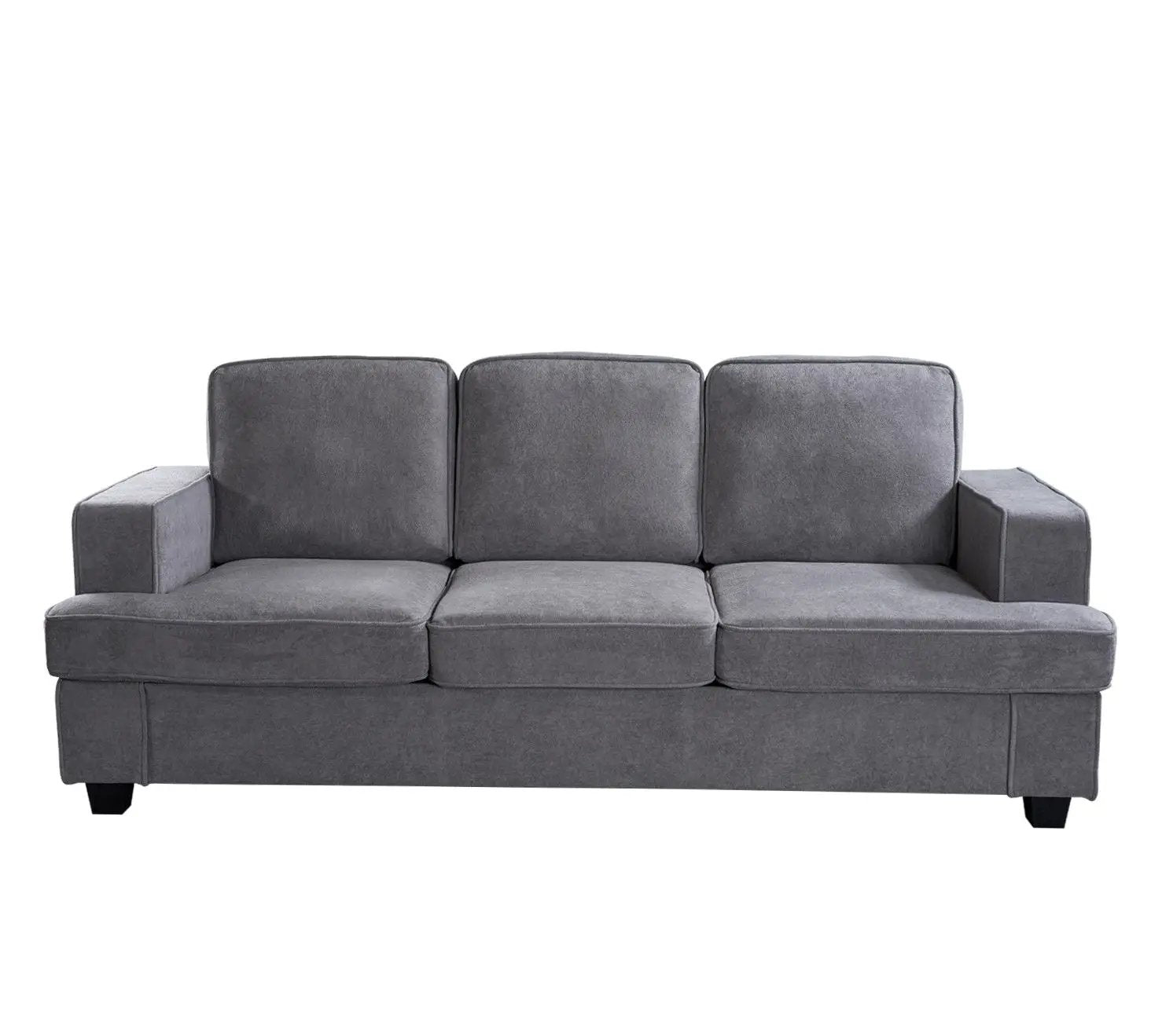 Modern Sofa, Comfortable 3 Seater Couch With Deep Seating, Loose Back Cushions, Wide Arms by Unique Piece Furniture