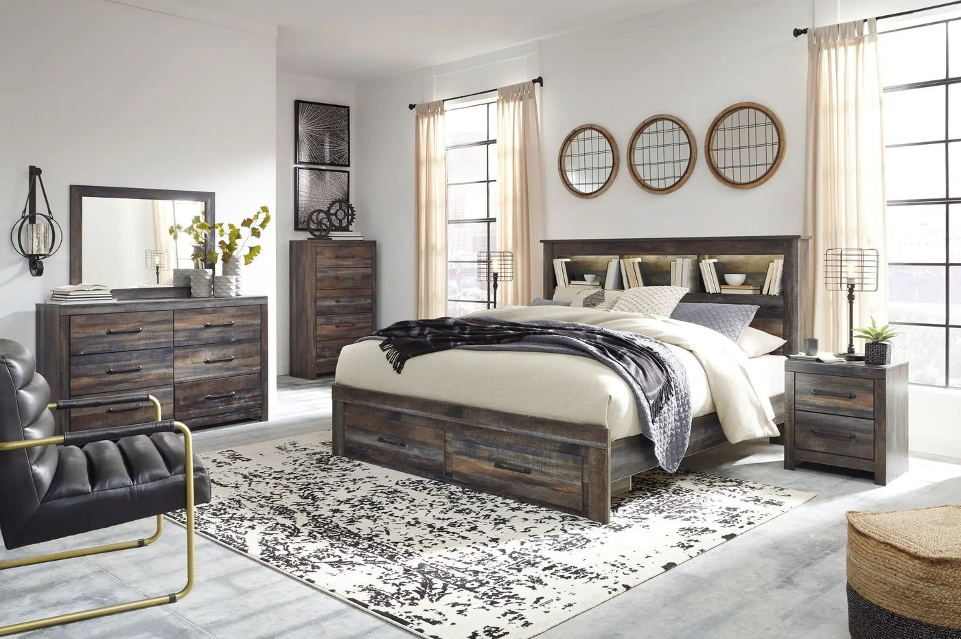 Drystan - Panel Bookcase Bed by Unique Piece Furniture