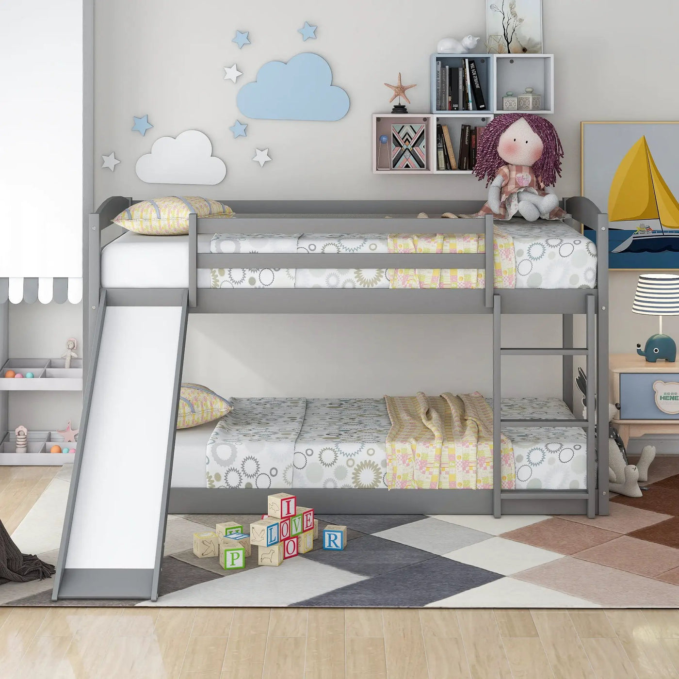 Durable Bunk Bed With Convertible Slide And Ladder by HouseOfZazla
