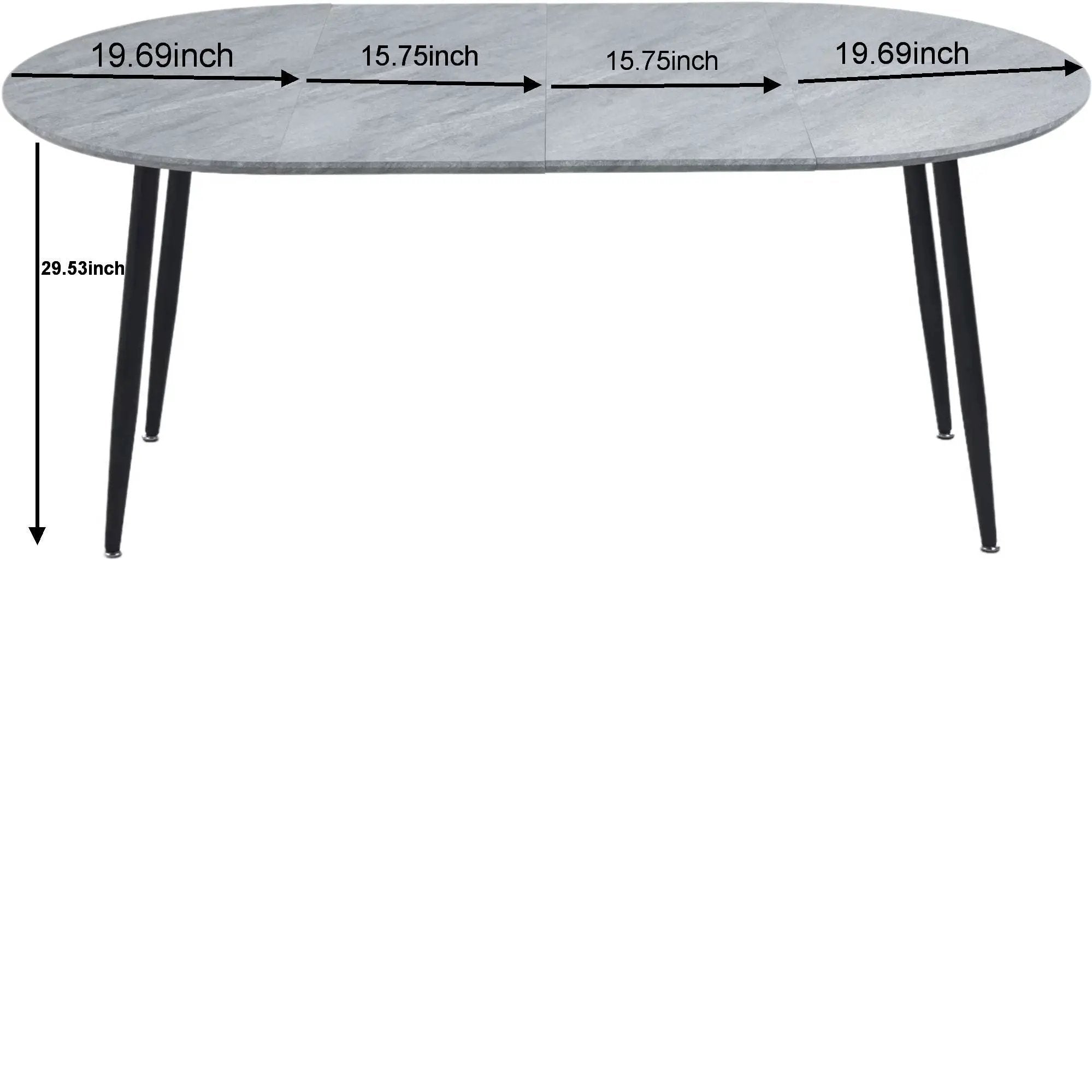 Extensible Table, Dining Table, Office Table, Coffee Table Metal Leg by Unique Piece Furniture