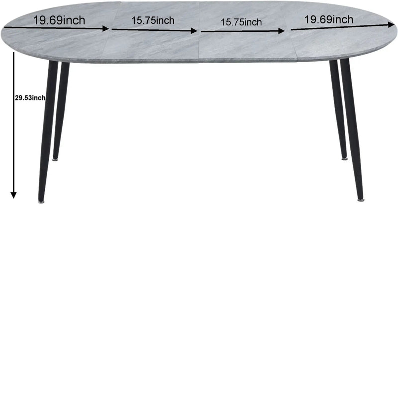 Extensible Table, Dining Table, Office Table, Coffee Table Metal Leg by Unique Piece Furniture