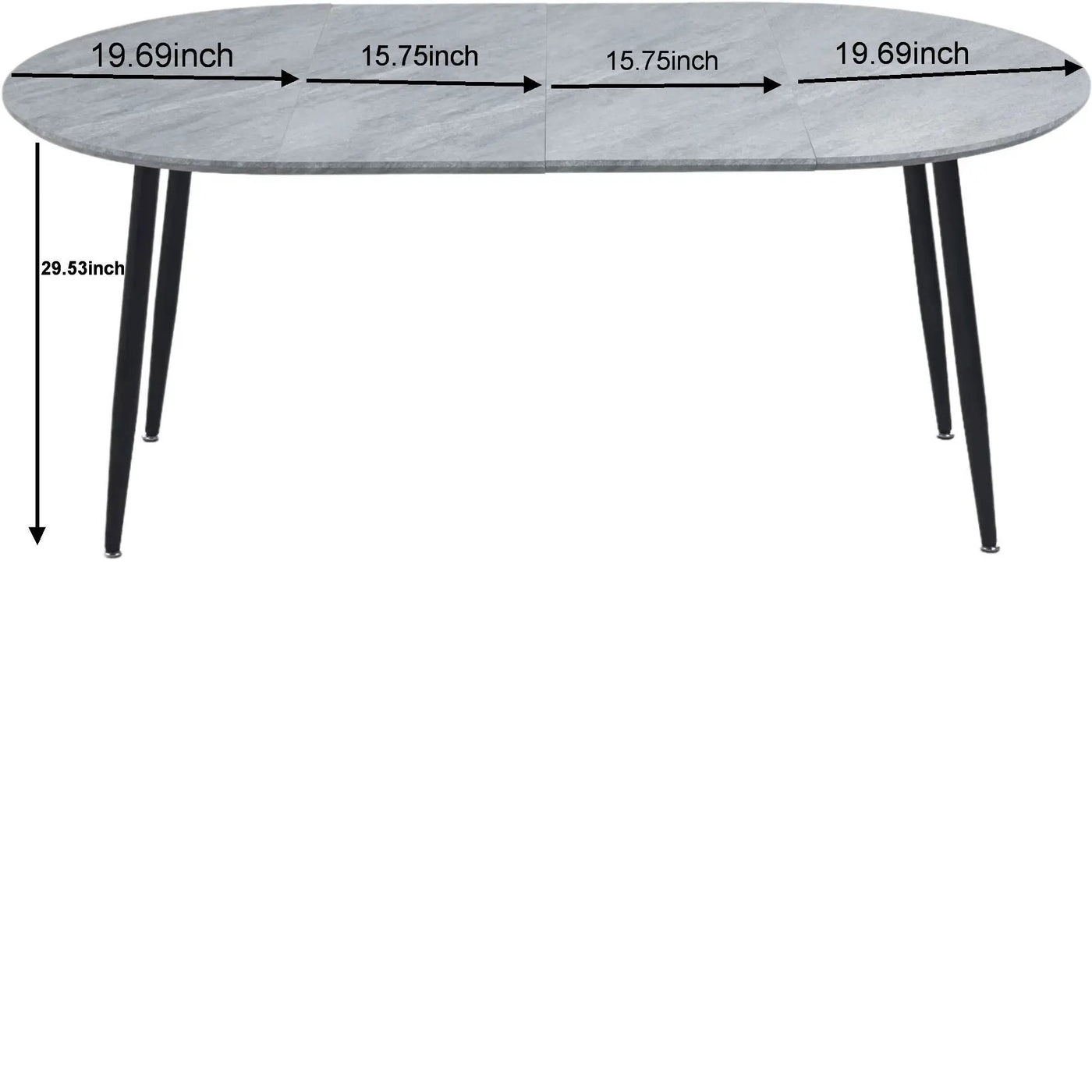 Extensible Table, Dining Table, Office Table, Coffee Table Metal Leg by HouseOfZazla