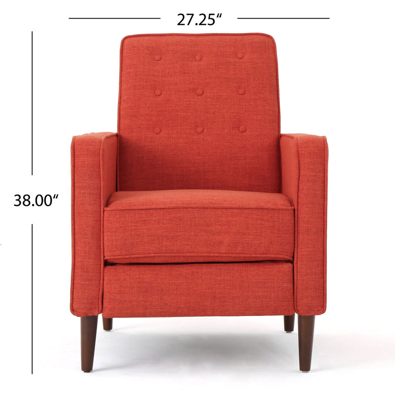 Mid-Century Modern Recliner With Button Tufted Waffle Stitch by HouseOfZazla