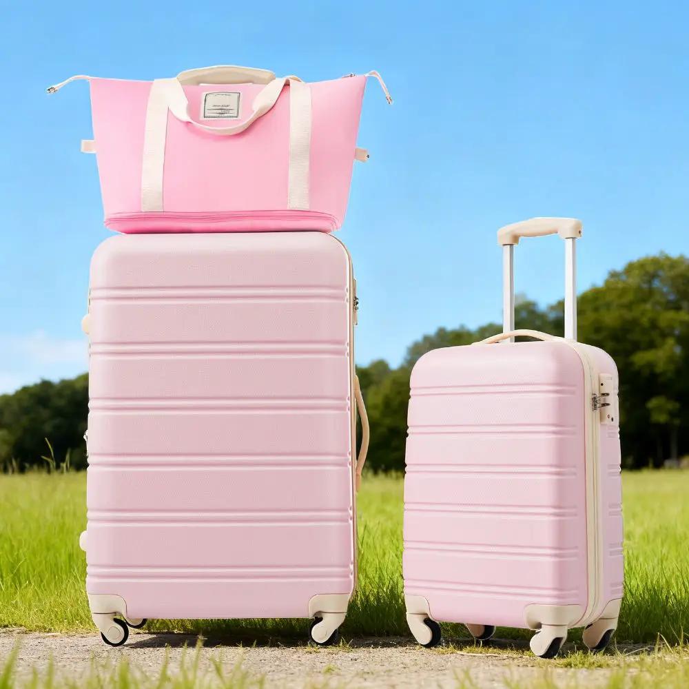 Hardshell Luggage Sets 2 Pieces + Bag Spinner Suitcase With Tsa Lock Lightweight 20" / 28" by HouseOfZazla