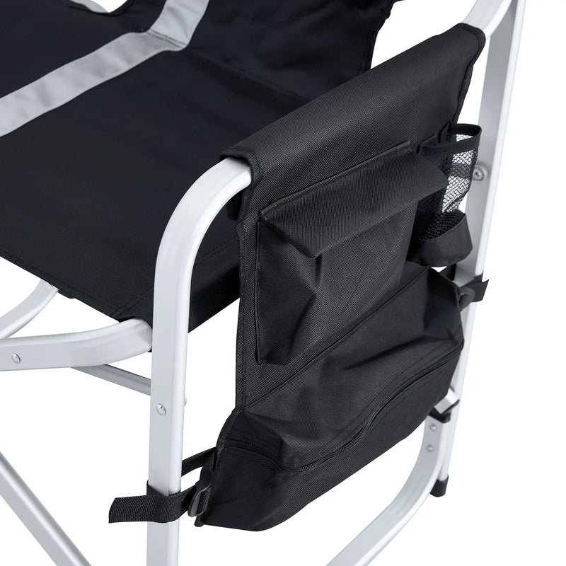 Padded Folding Outdoor Chair With Side Table And Storage Pockets, Lightweight Oversized Directors Chair For Indoor, Outdoor Camping, Picnics And Fishing by HouseOfZazla