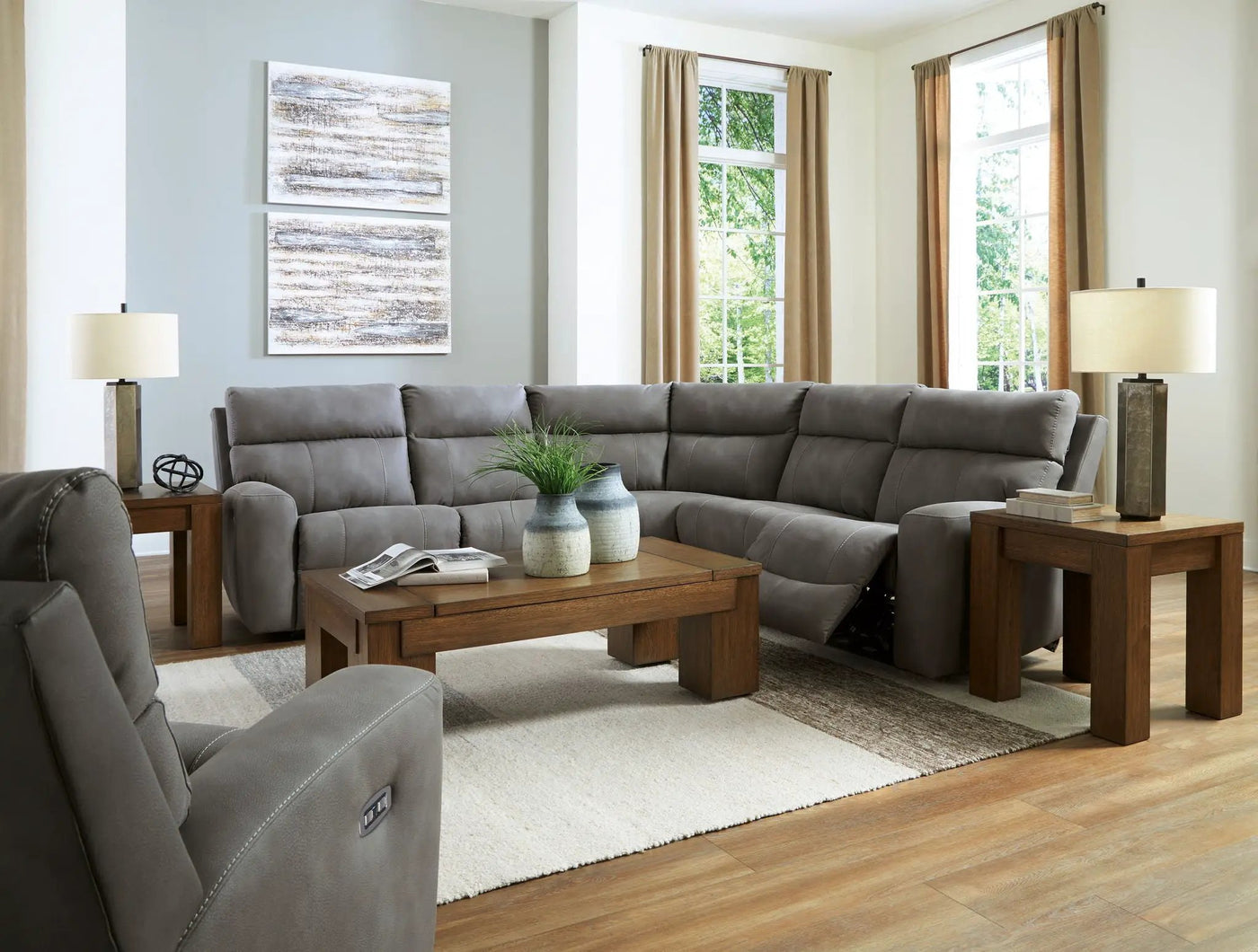 Next-Gen Durapella - Power Reclining Sectional Set by Unique Piece Furniture