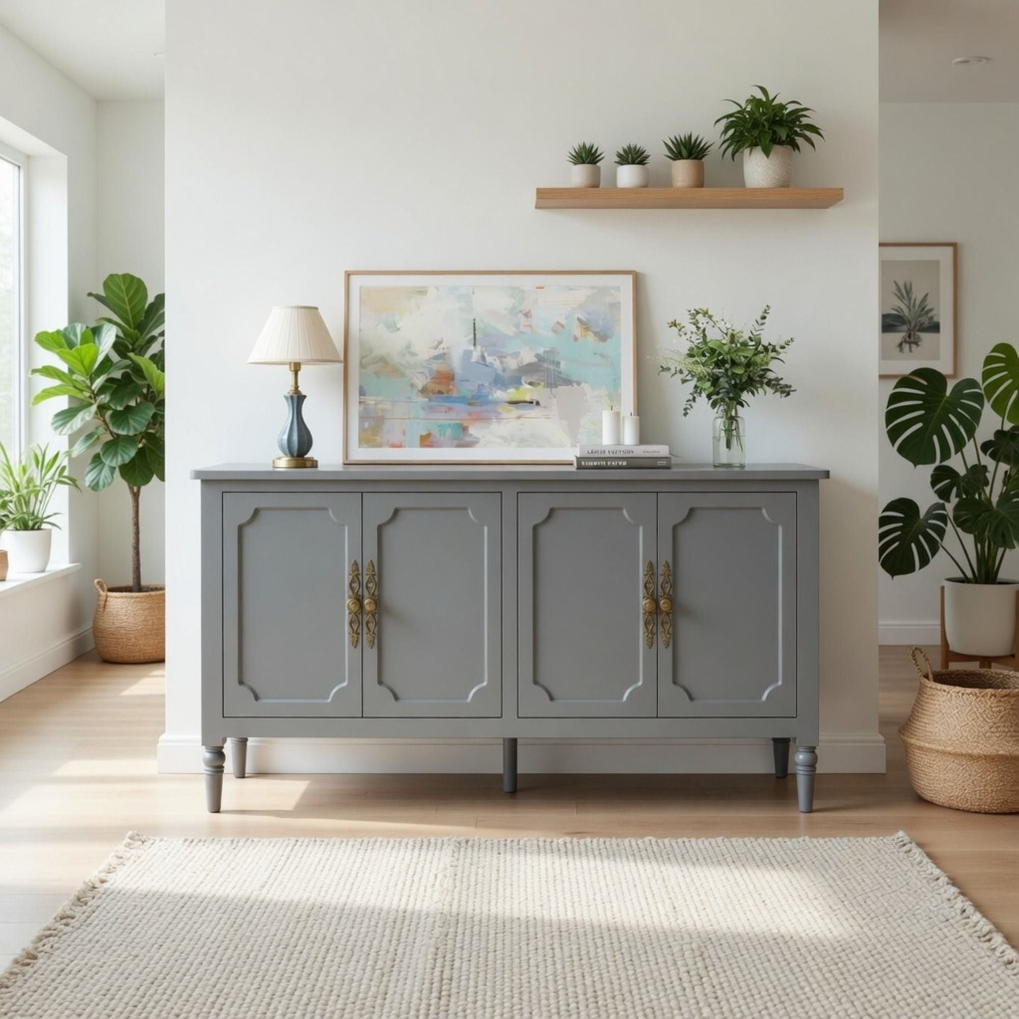 Vintage Buffet Cabinet With Adjustable Shelves by HouseOfZazla
