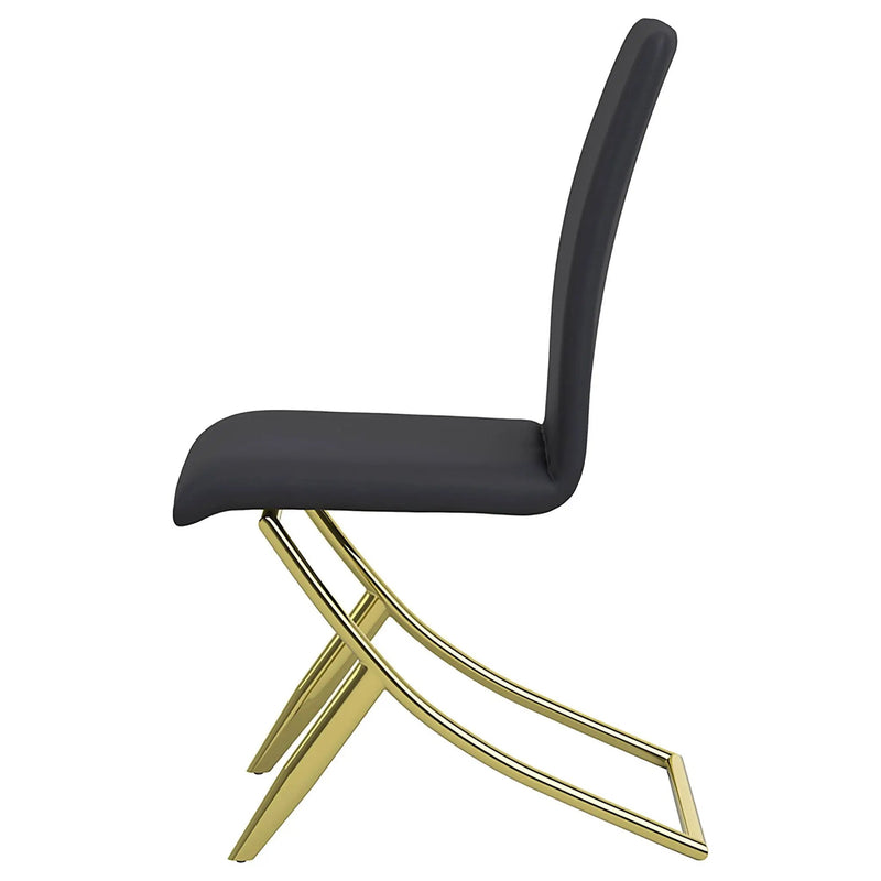 Carmelia Upholstered Dining Side Chair Black (Set of 4) by Unique Piece Furniture