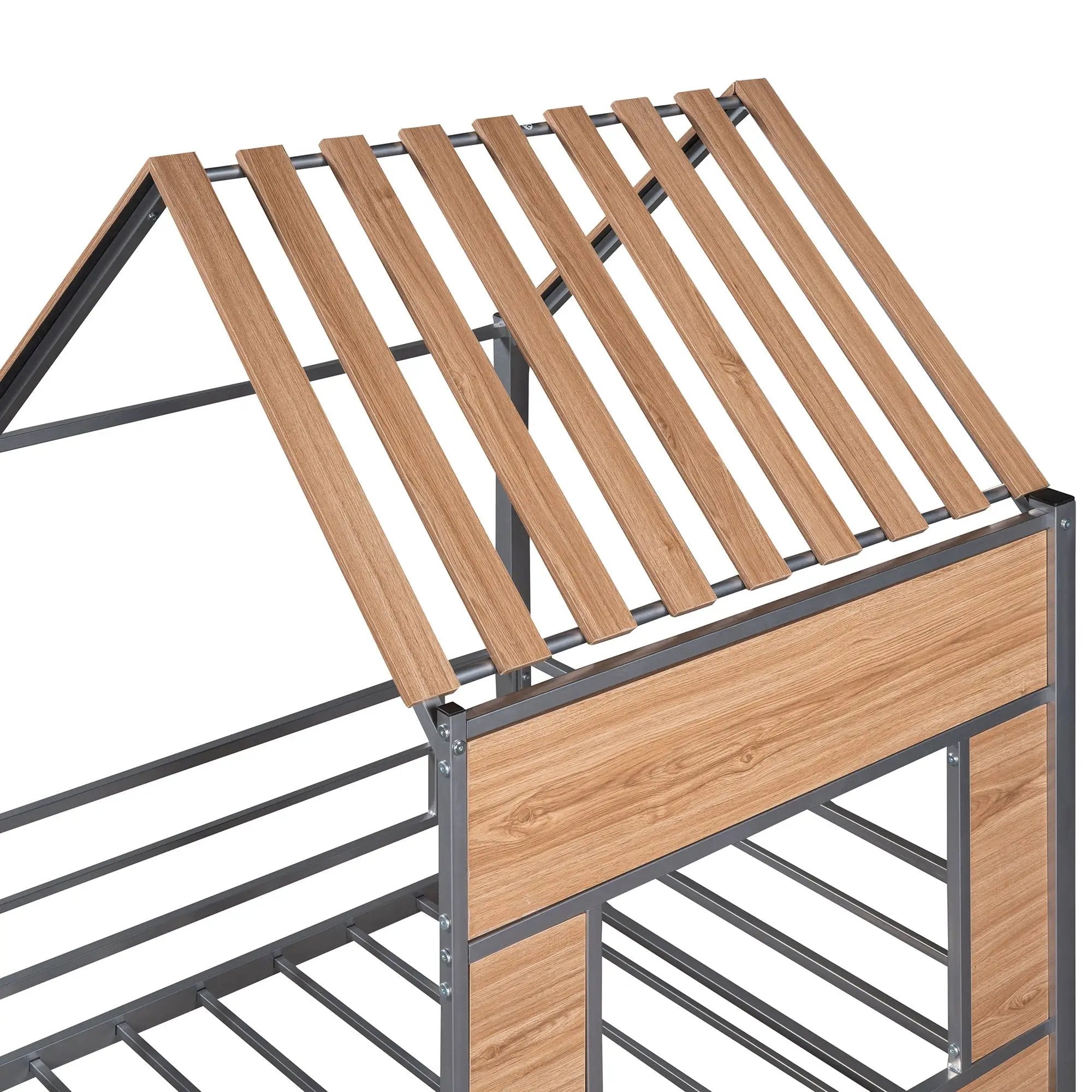 Loft Bed With Roof, Window, Guardrail, Ladder by HouseOfZazla