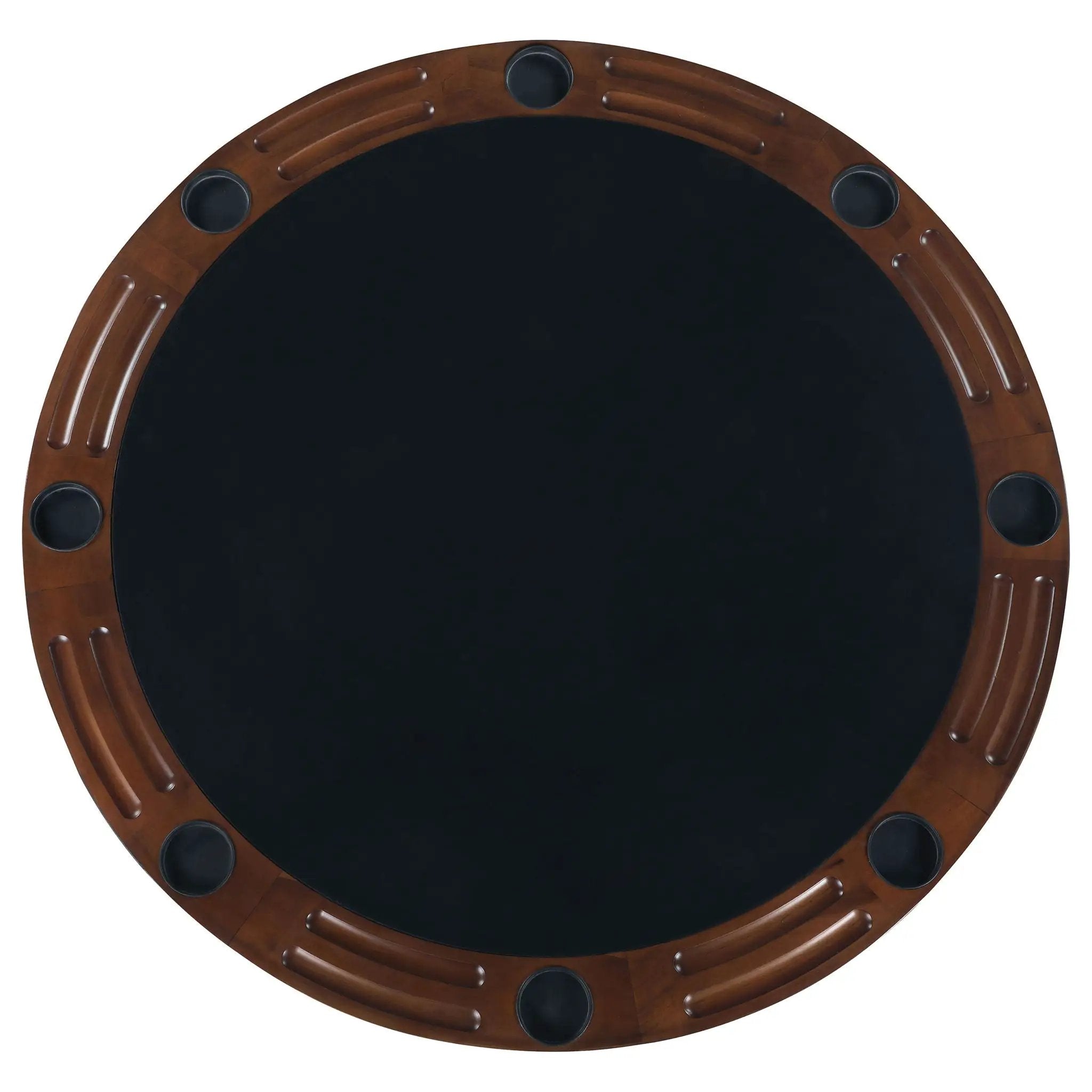 Calloway - Round Game Table With Pedestal Base - Dark Brown by HouseOfZazla