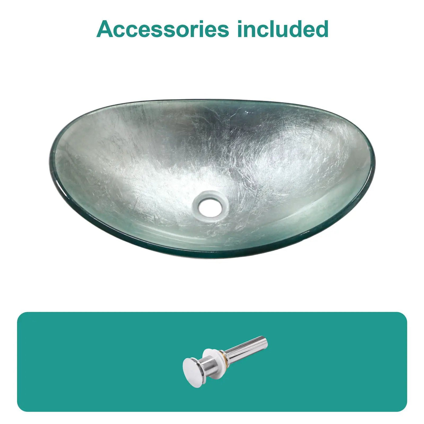 Tempered Glass Vessel Sink With Boat Shape Pop-Up Drain by HouseOfZazla