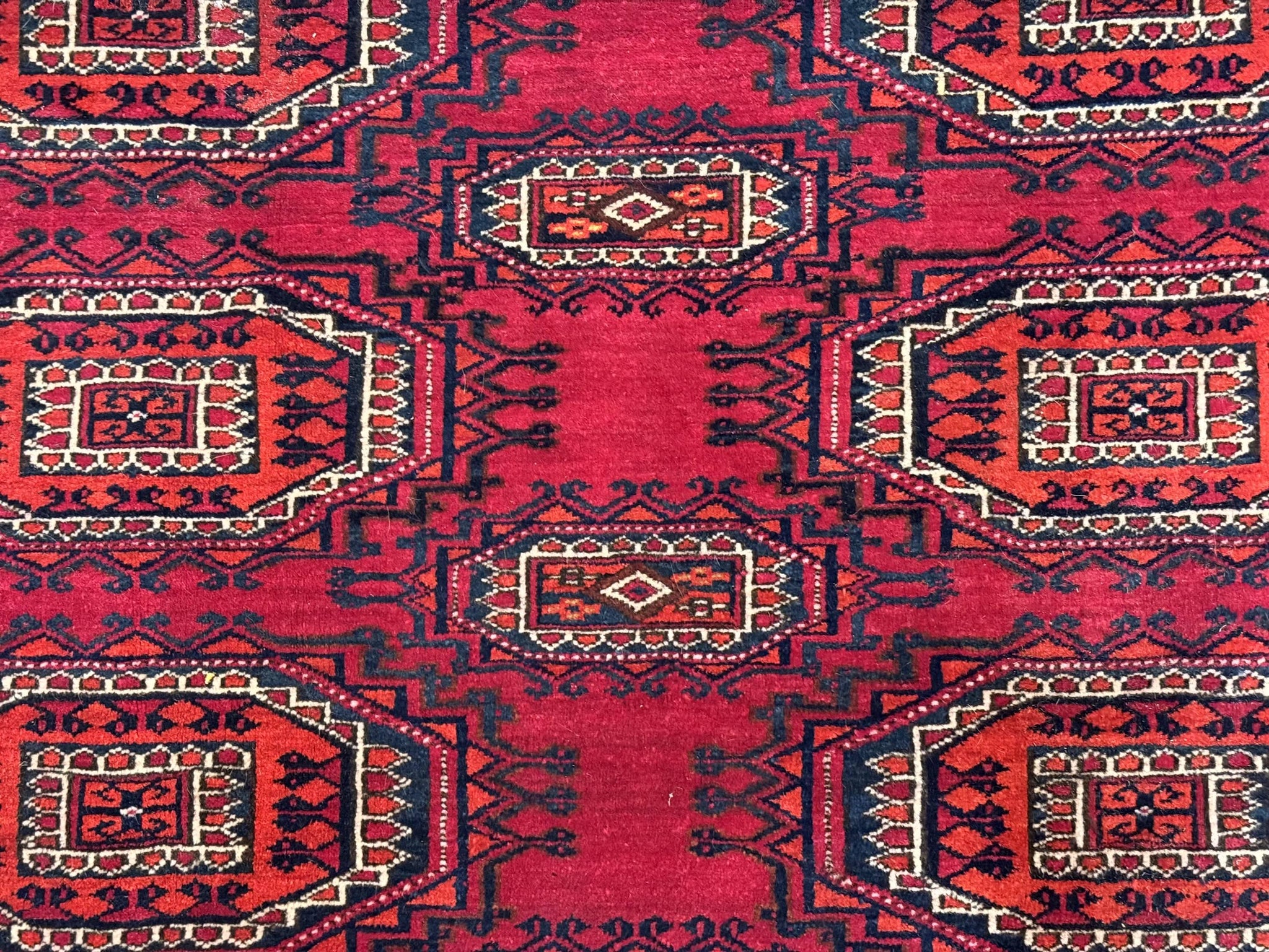 Antique Turkoman Salor Rug, Turkoman Textile, Fine 400 KPSI, Red, Persian Tribal Rug by Jewel Rugs