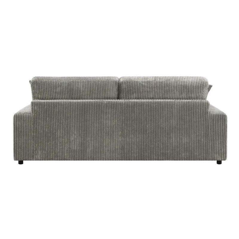 Tavia - Reversible Sectional Sofa With 6 Pillows - Gray Corduroy by Unique Piece Furniture