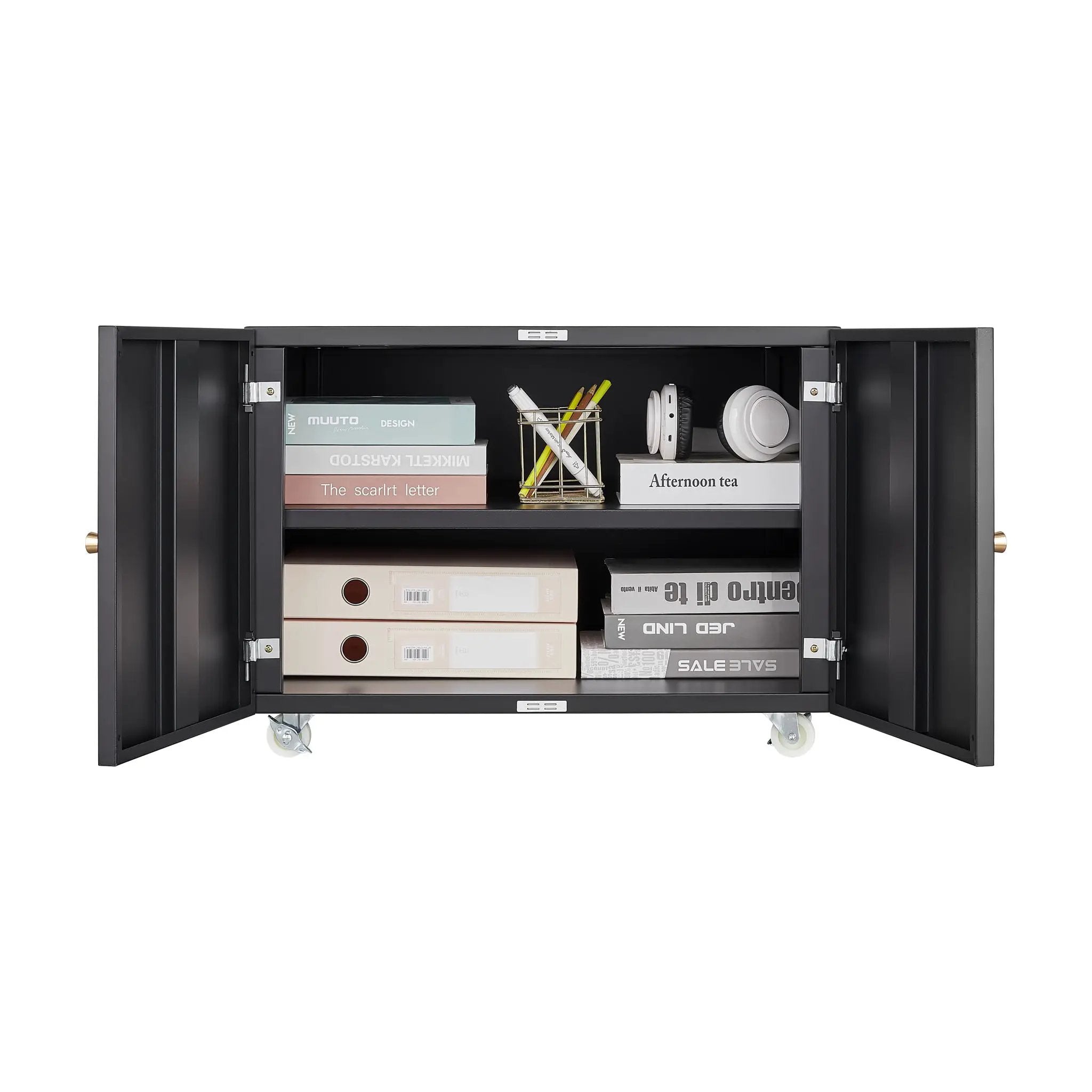 Office Furniture Copier Cabinet 2 Door Steel Copier Stand Mobile Pedestal File Printer Stand by HouseOfZazla