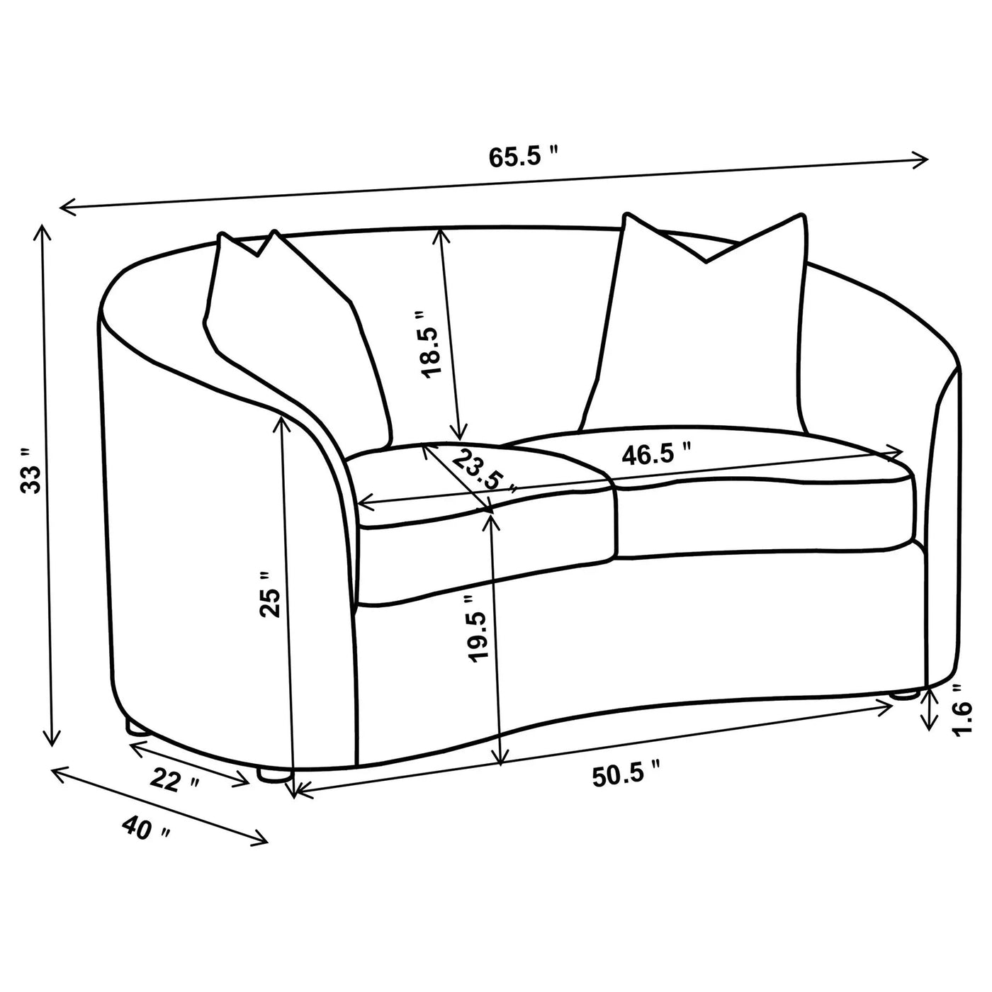 Rory - Sloped Arms Living Room Set by HouseOfZazla