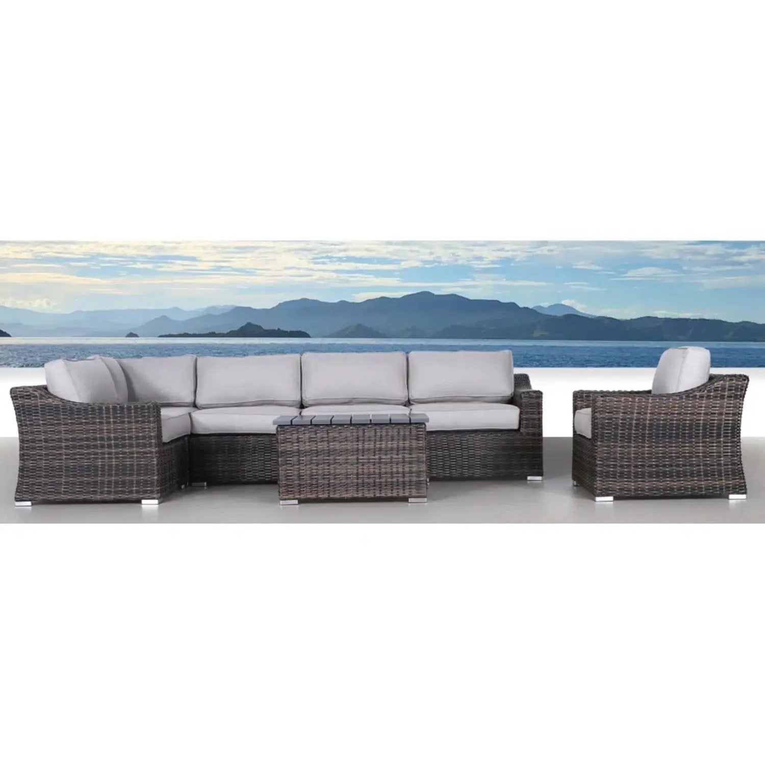 Stylish Sofa Seating Group With Cushions Perfect For Outdoor Gatherings by HouseOfZazla