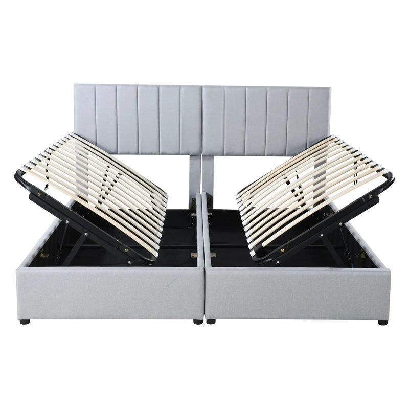 Upholstered Platform Bed With A Hydraulic Storage System by HouseOfZazla