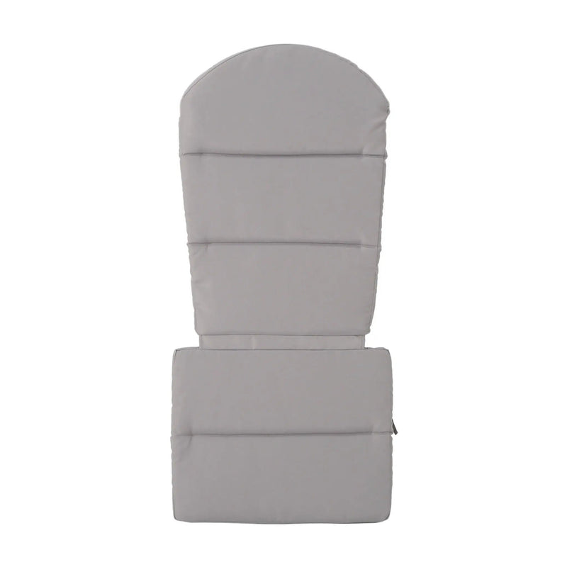 Outdoor Adirondack Chair Cushion With Water Resistant Fabric And Ties - Gray by HouseOfZazla