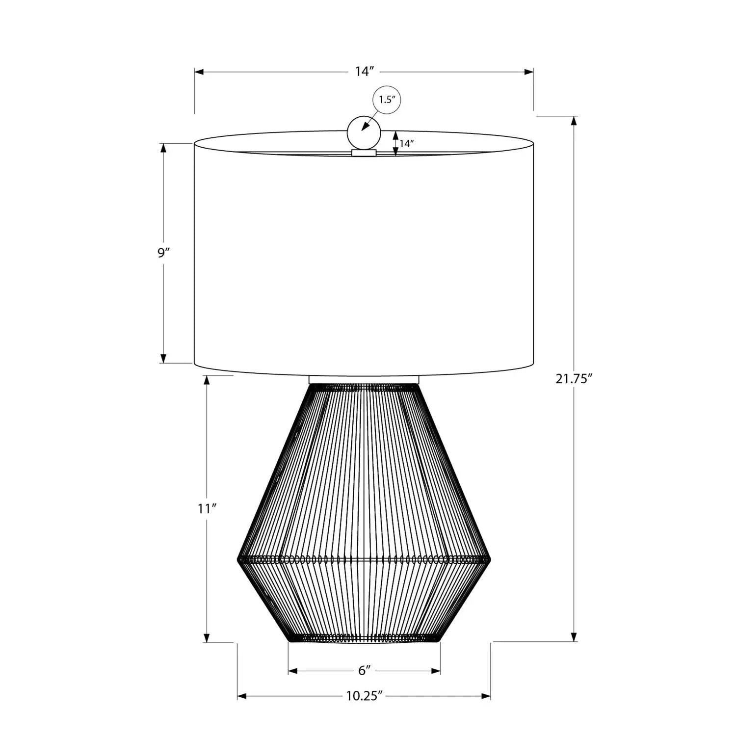 Lighting, Table Lamp, Rope, Resin, Transitional - Brown by Unique Piece Furniture