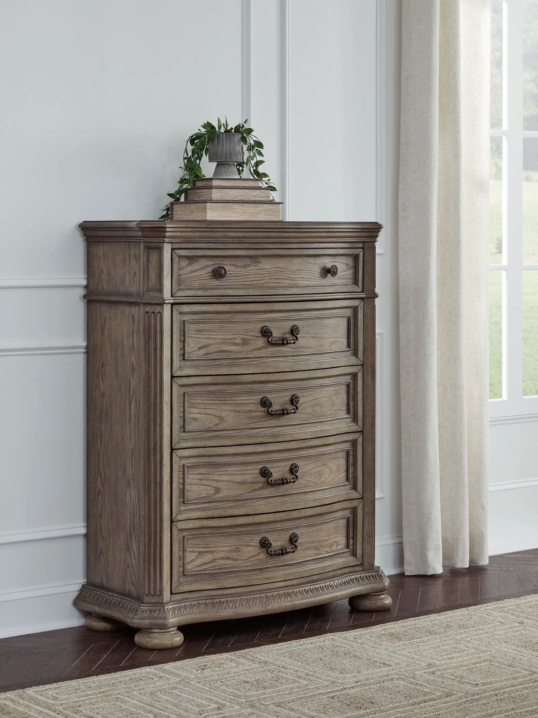 Ardenfield - Five Drawer Chest - Light Brown by Unique Piece Furniture